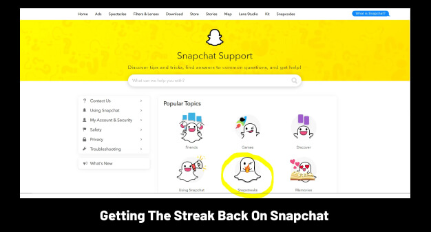 Getting The Streak Back On Snapchat