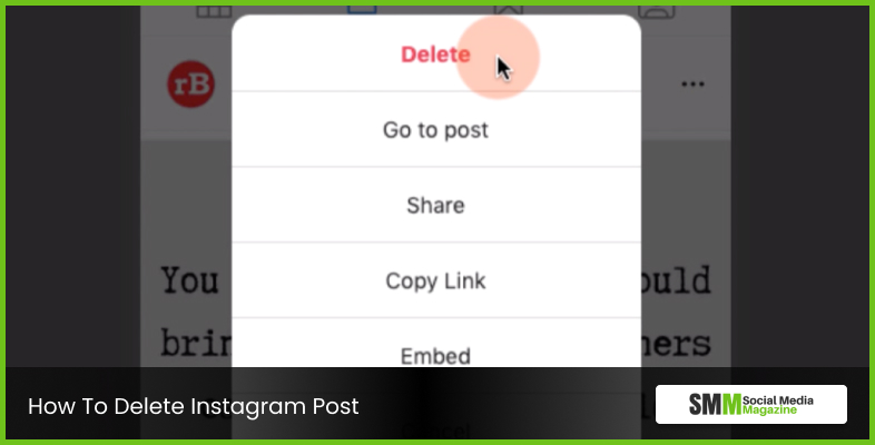 How To Delete Instagram Post