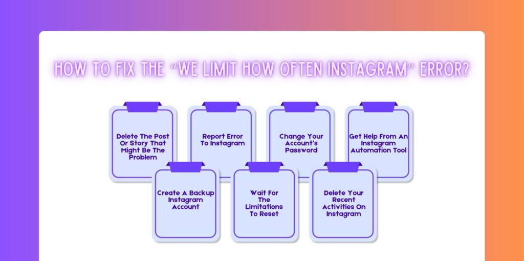 How To Fix The “We Limit How Often Instagram” Error