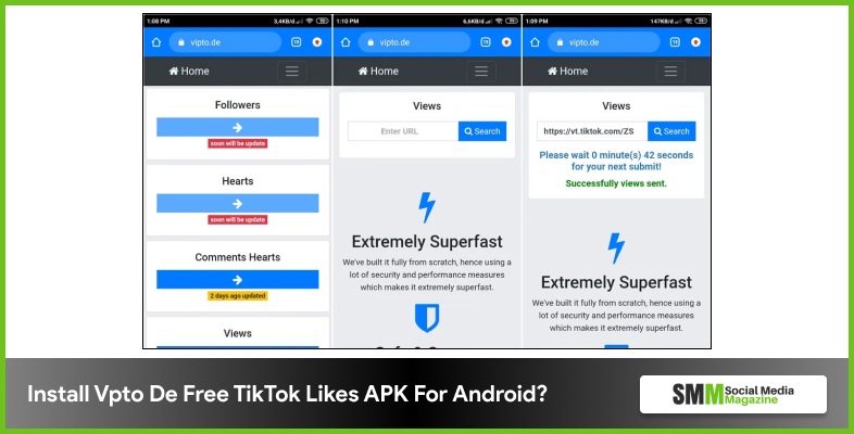 Install Vpto De Free TikTok Likes APK For Android