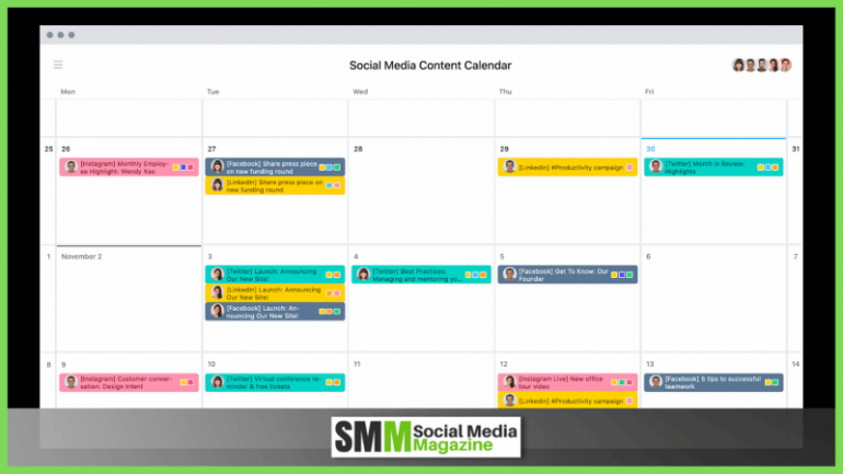 Social media Content Calendar