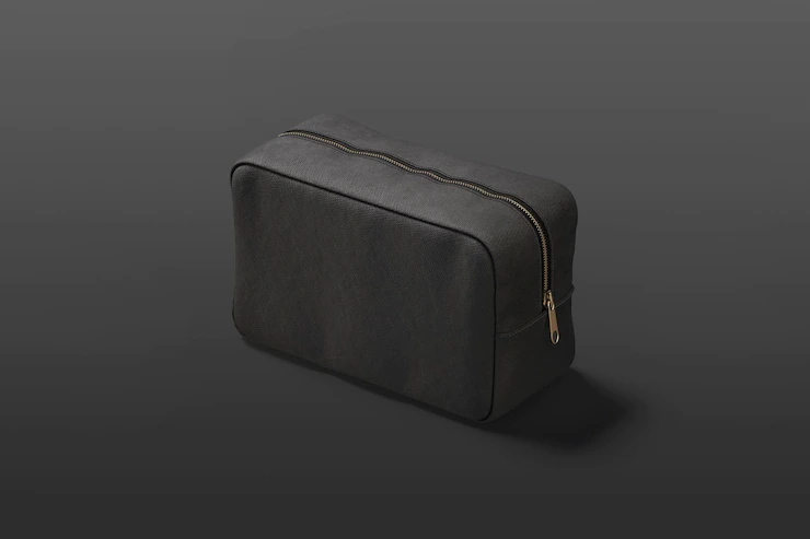 black cosmetic bag mockup female cosmetics box with zip mock up cloth canvas cosmetician 87790 1653 - 5 Accessories Not to Forget When Travelling in Another City!