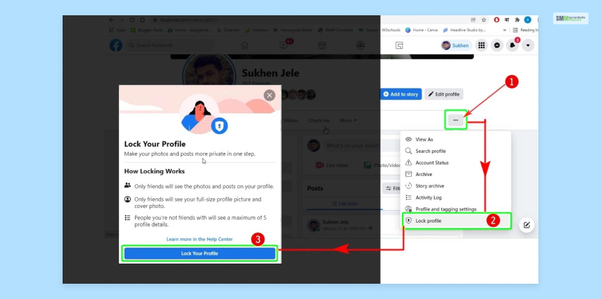 How To Lock Profile In Facebook Through The Website  - How To Lock Profile In Facebook? – Quick And Easy Steps