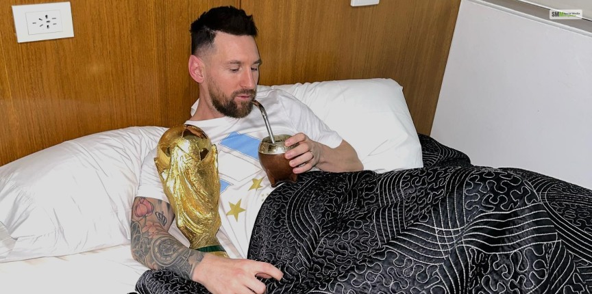 Lionel Messi Sleeping With The World Cup Trophy - Top 30 Most Liked Instagram Posts In 2023