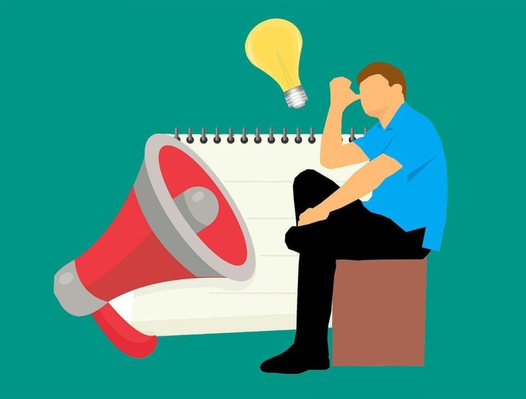 A man trying to come up with good content
