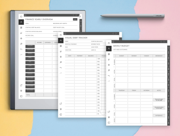 reMarkable Budget Templates