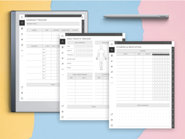 reMarkable Health & Fitness Planner Templates