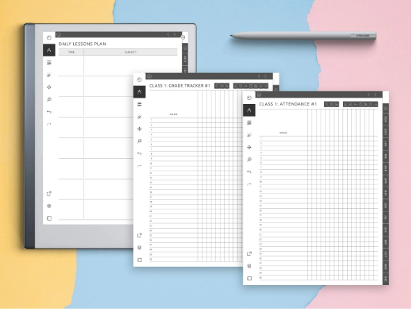 reMarkable Teacher Planner - Best Templates For ReMarkable 1 And 2