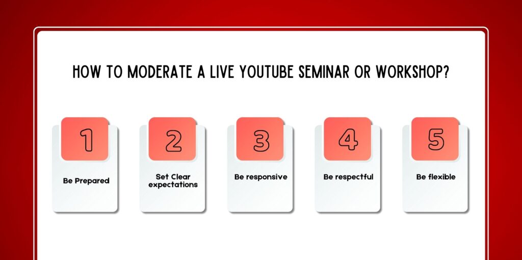 How to Moderate a Live YouTube Seminar or Workshop