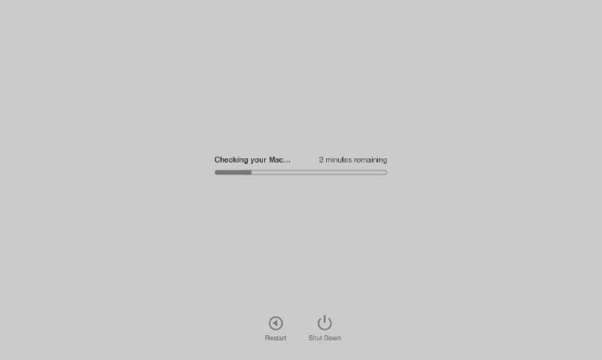 This signifies that it's running an assessment referred to as Apple Diagnostics to detect any potential issues with your Mac