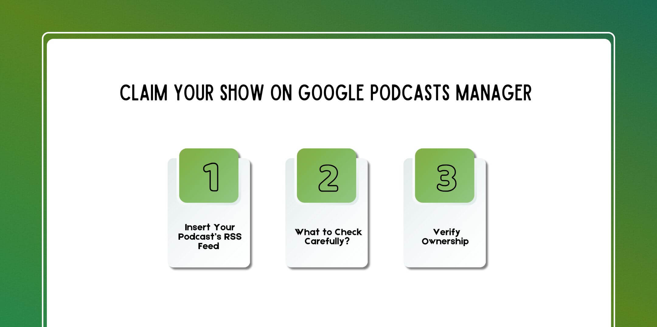 Claim your show on Google Podcasts Manager