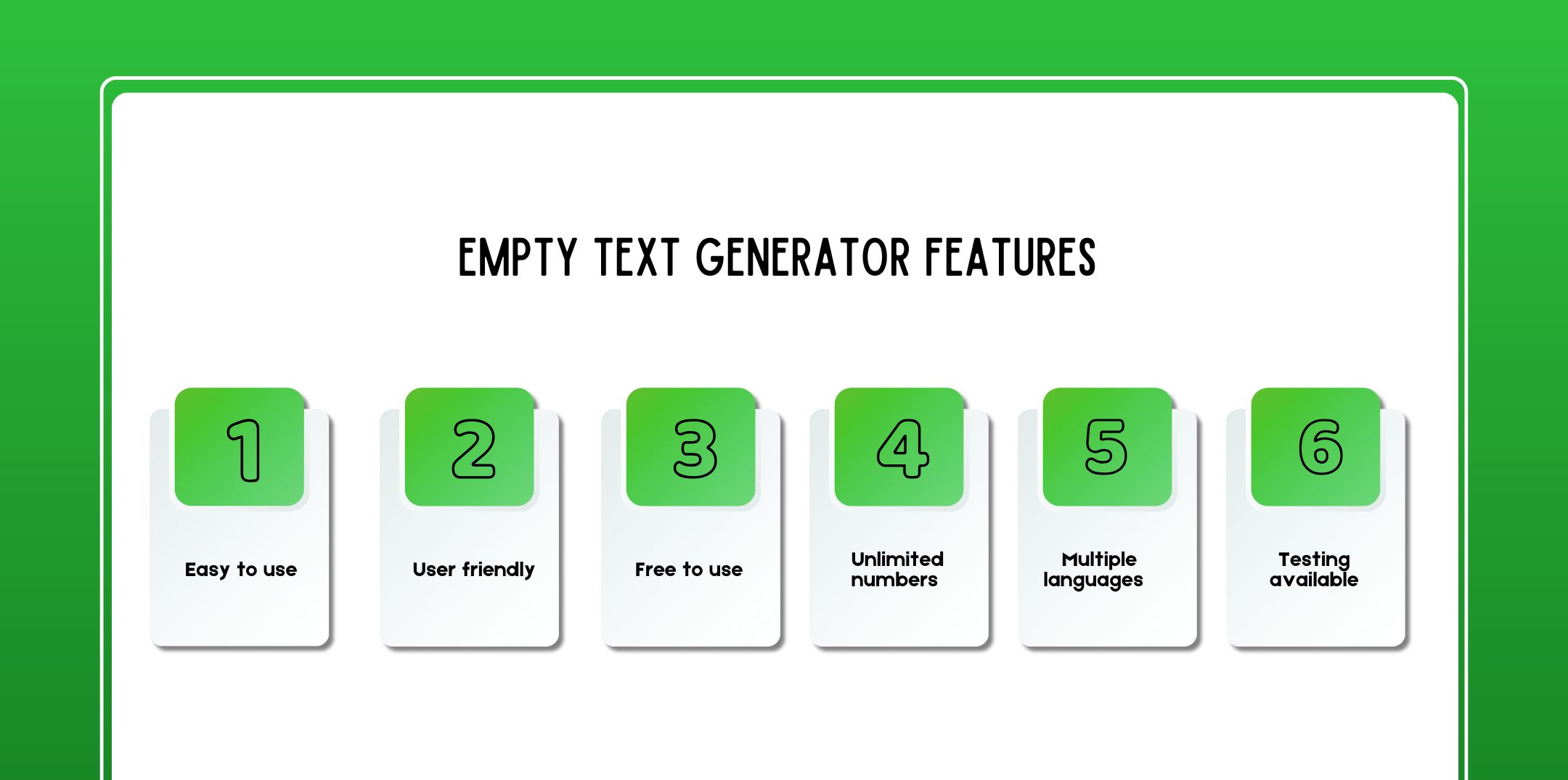 Empty Text Generator Features