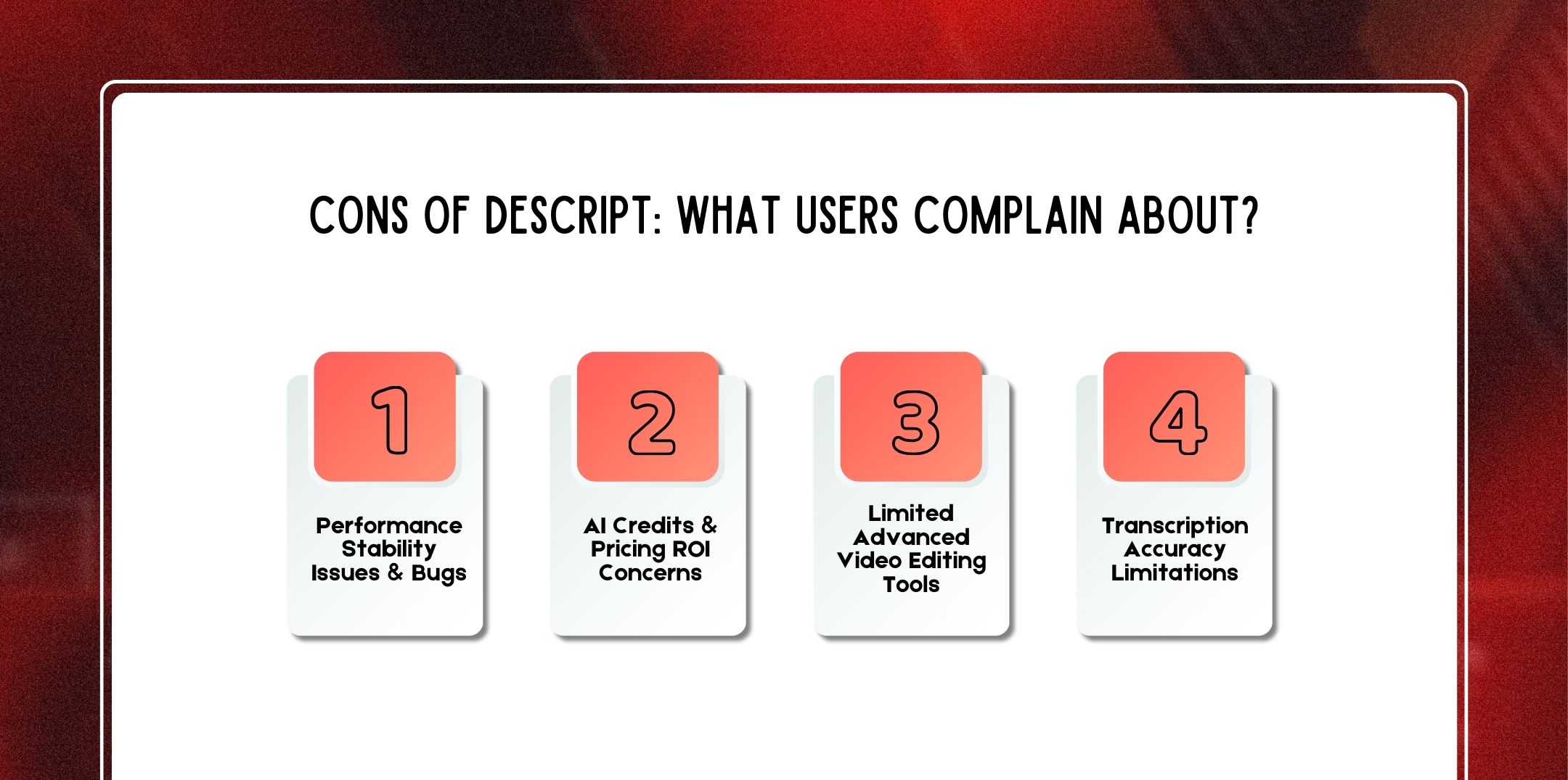 Cons Of Descript: What Users Complain About?