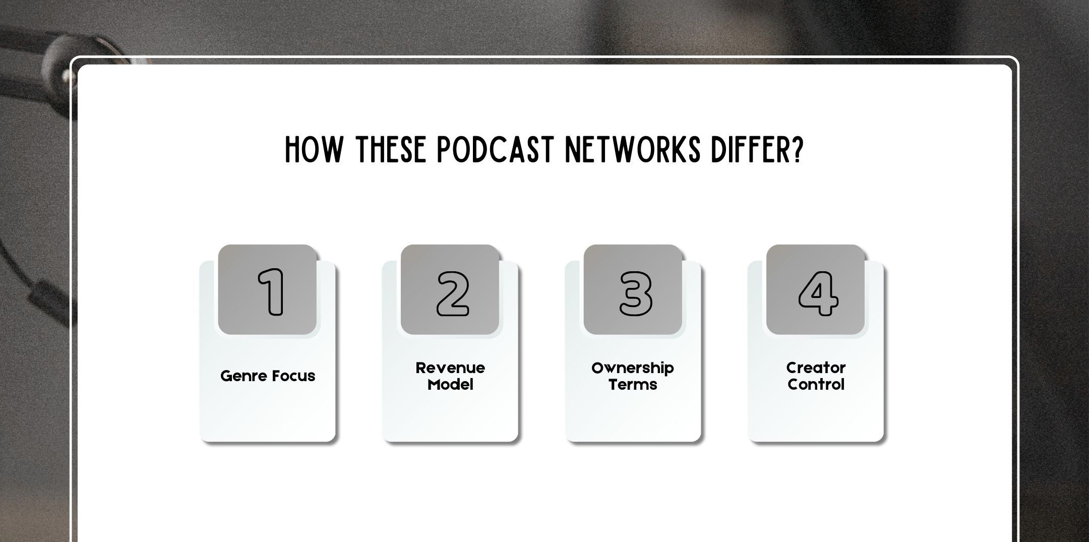 How These Podcast Networks Differ
