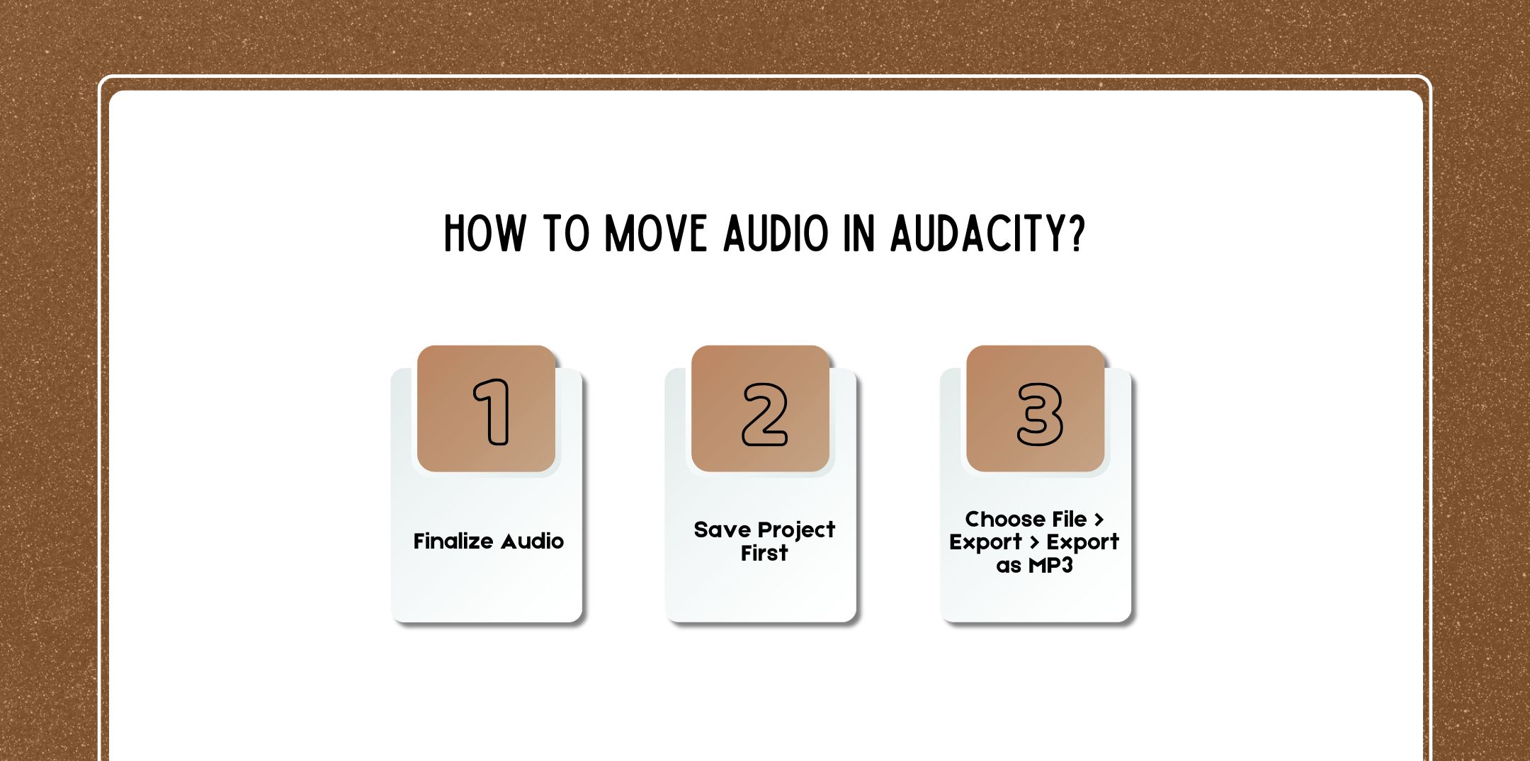 How to Move Audio in Audacity