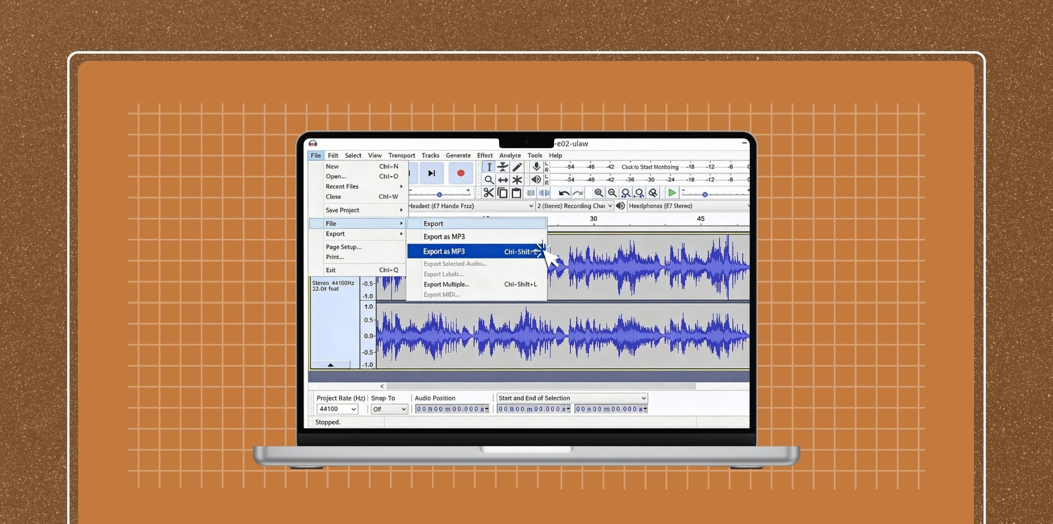 How to Save an Audacity File as MP3