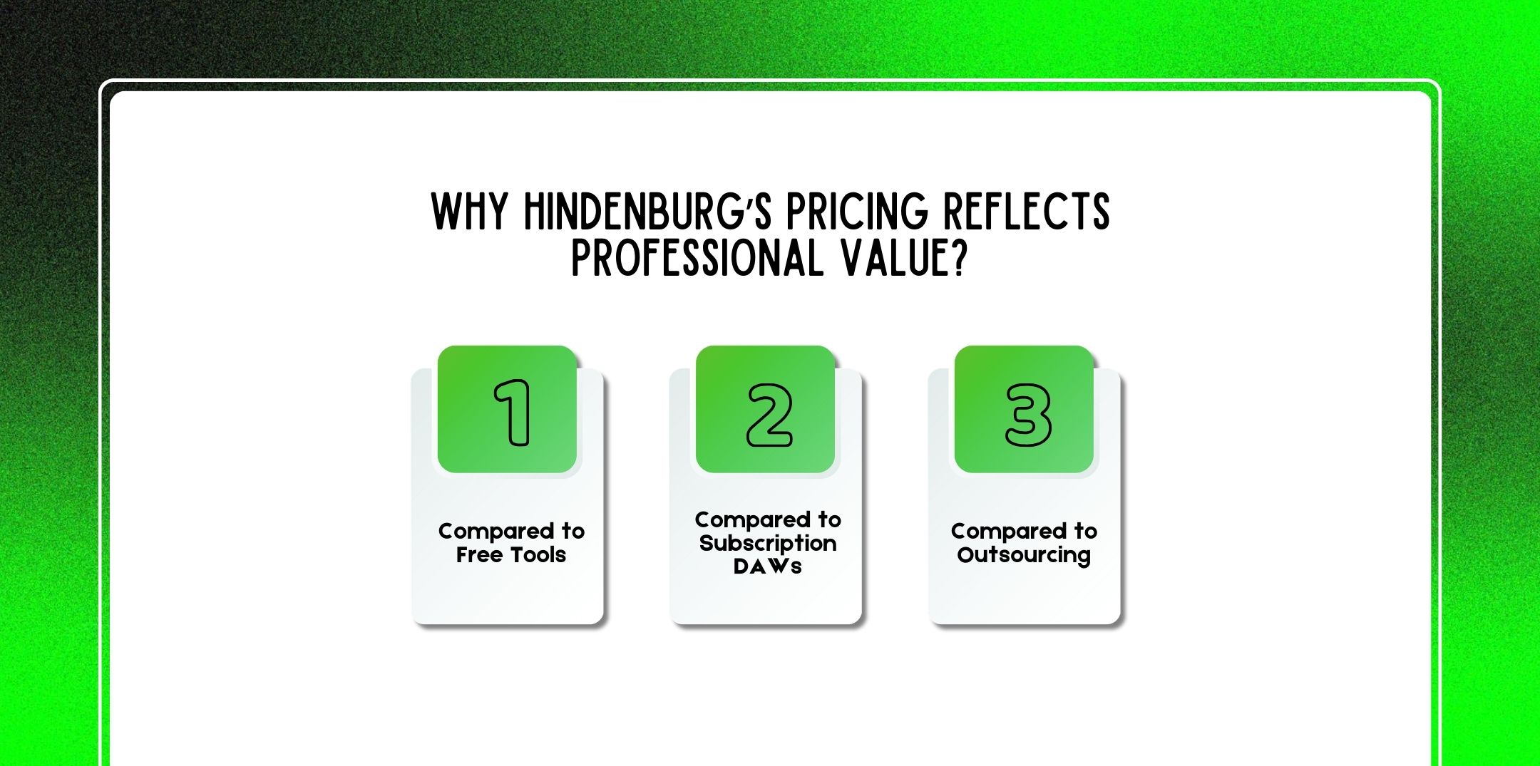 Why Hindenburg’s Pricing Reflects Professional Value