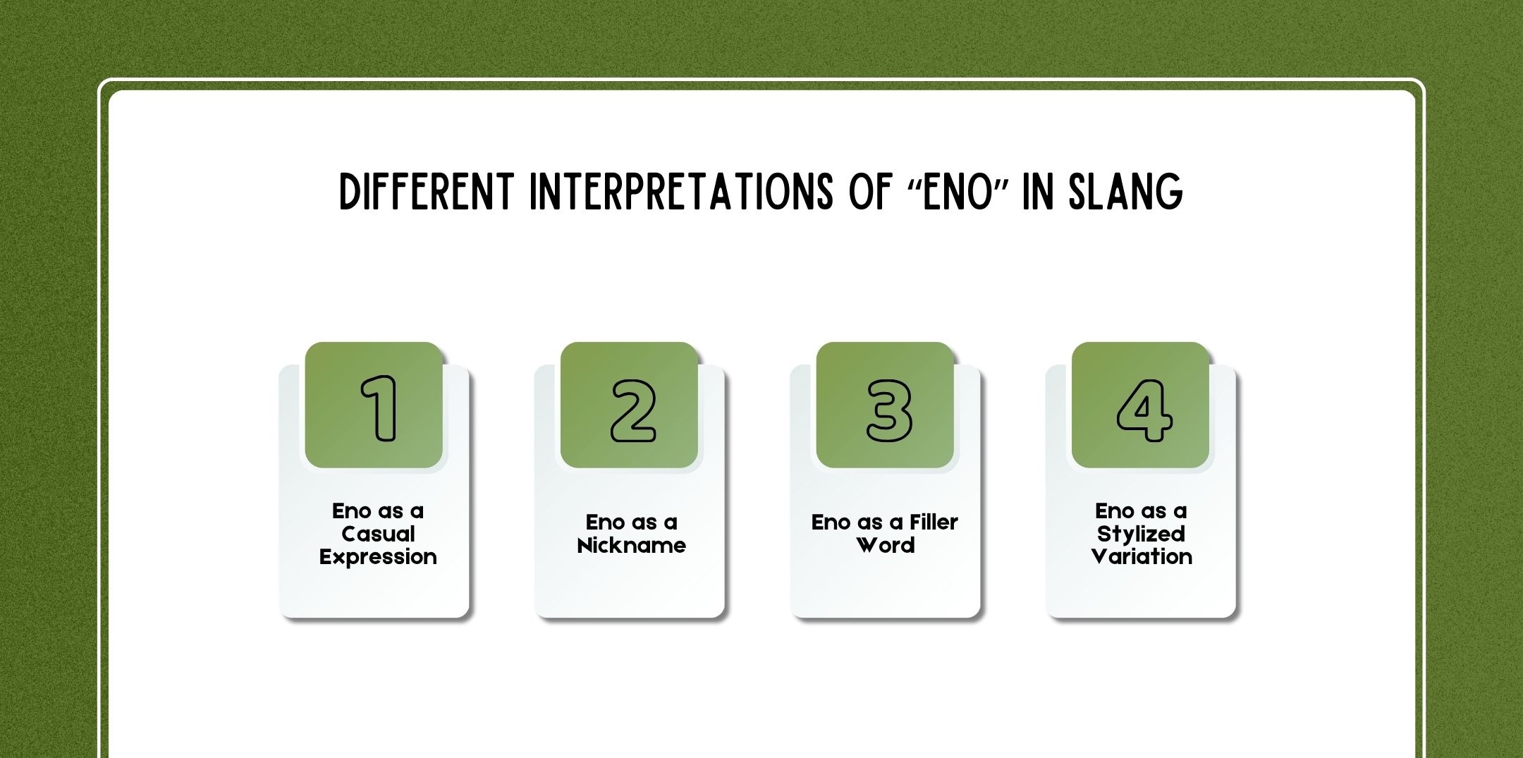 Different Interpretations of “Eno” in Slang