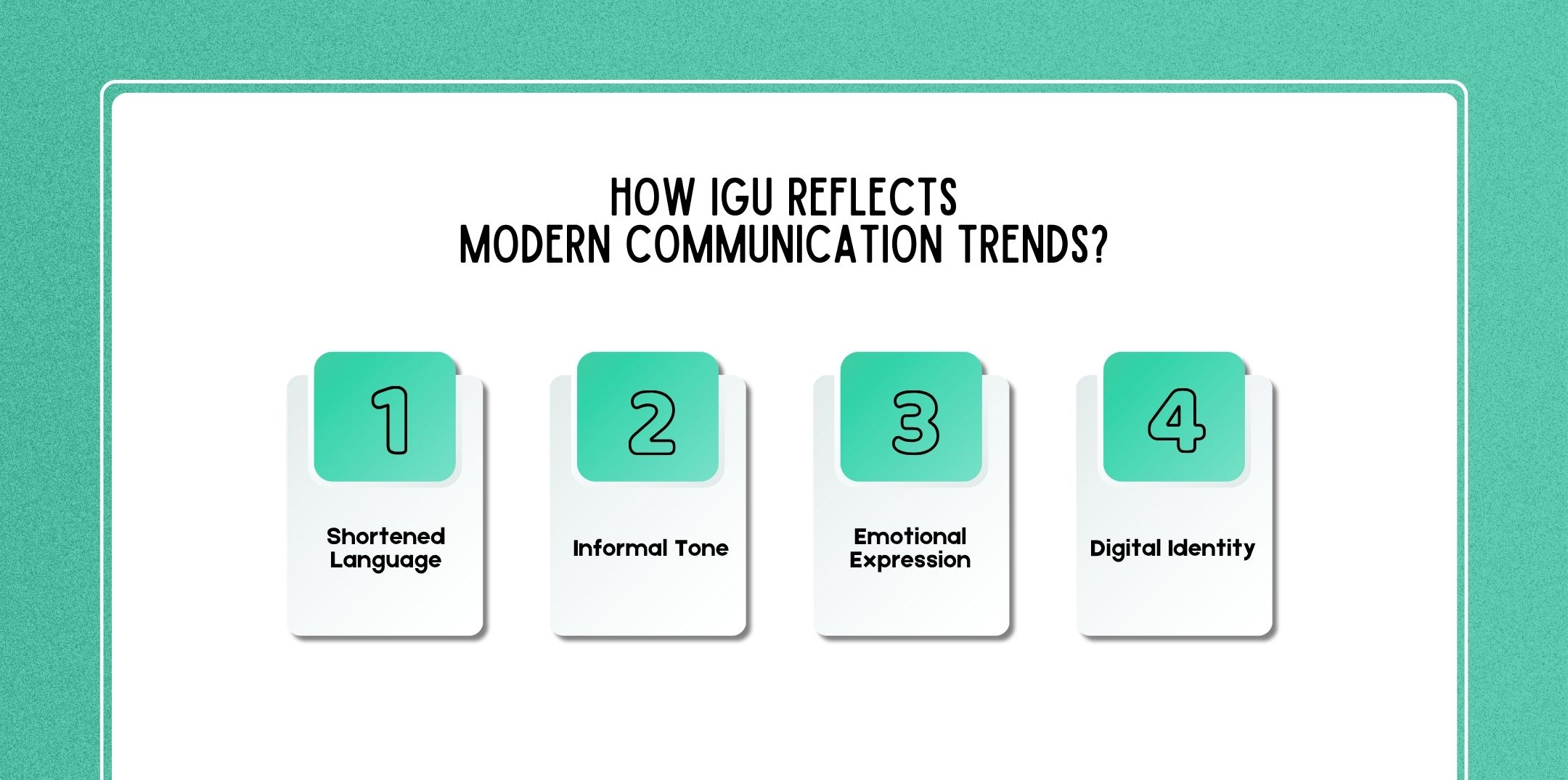How IGU Reflects Modern Communication Trends