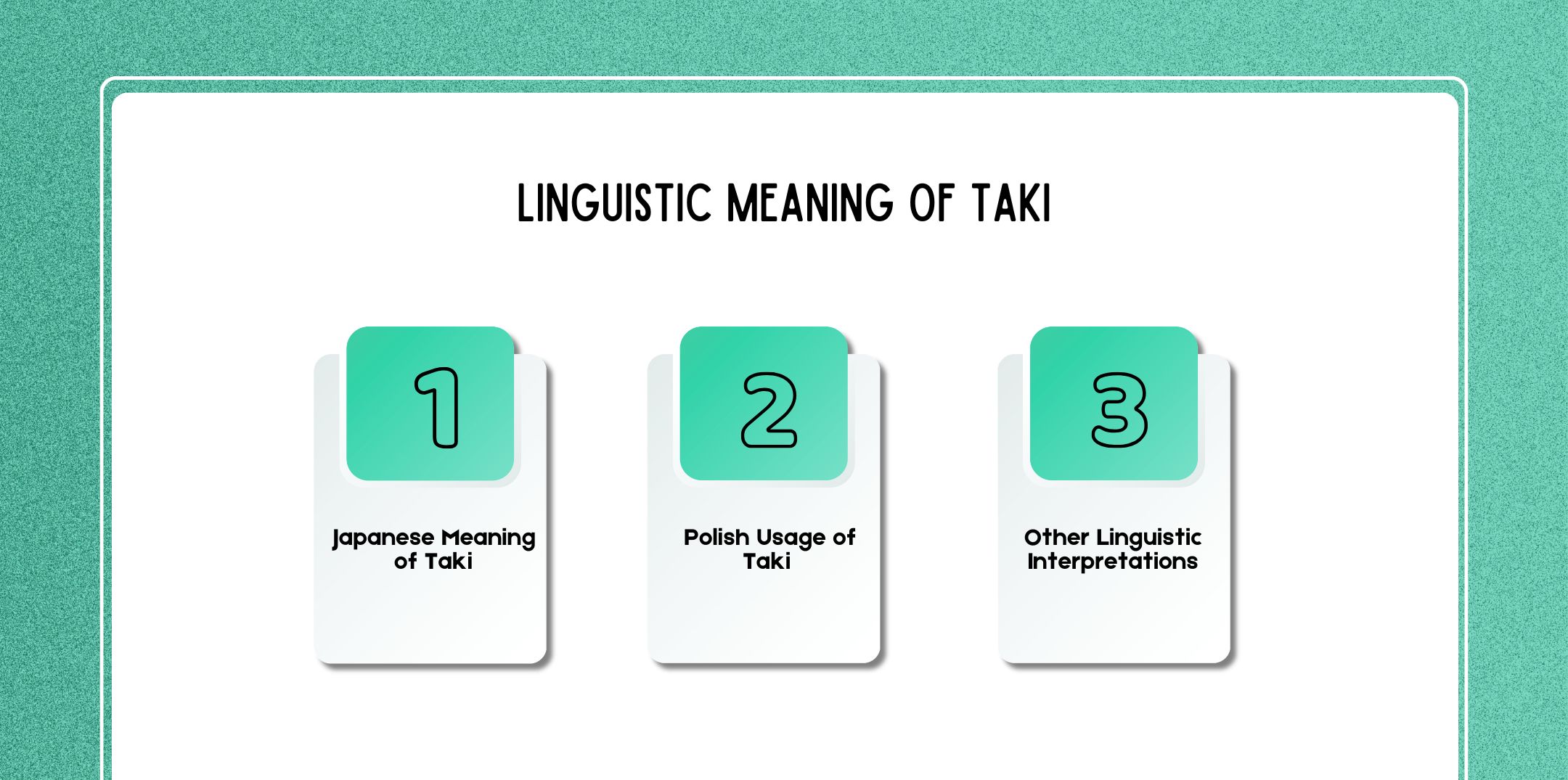 Linguistic Meaning of Taki