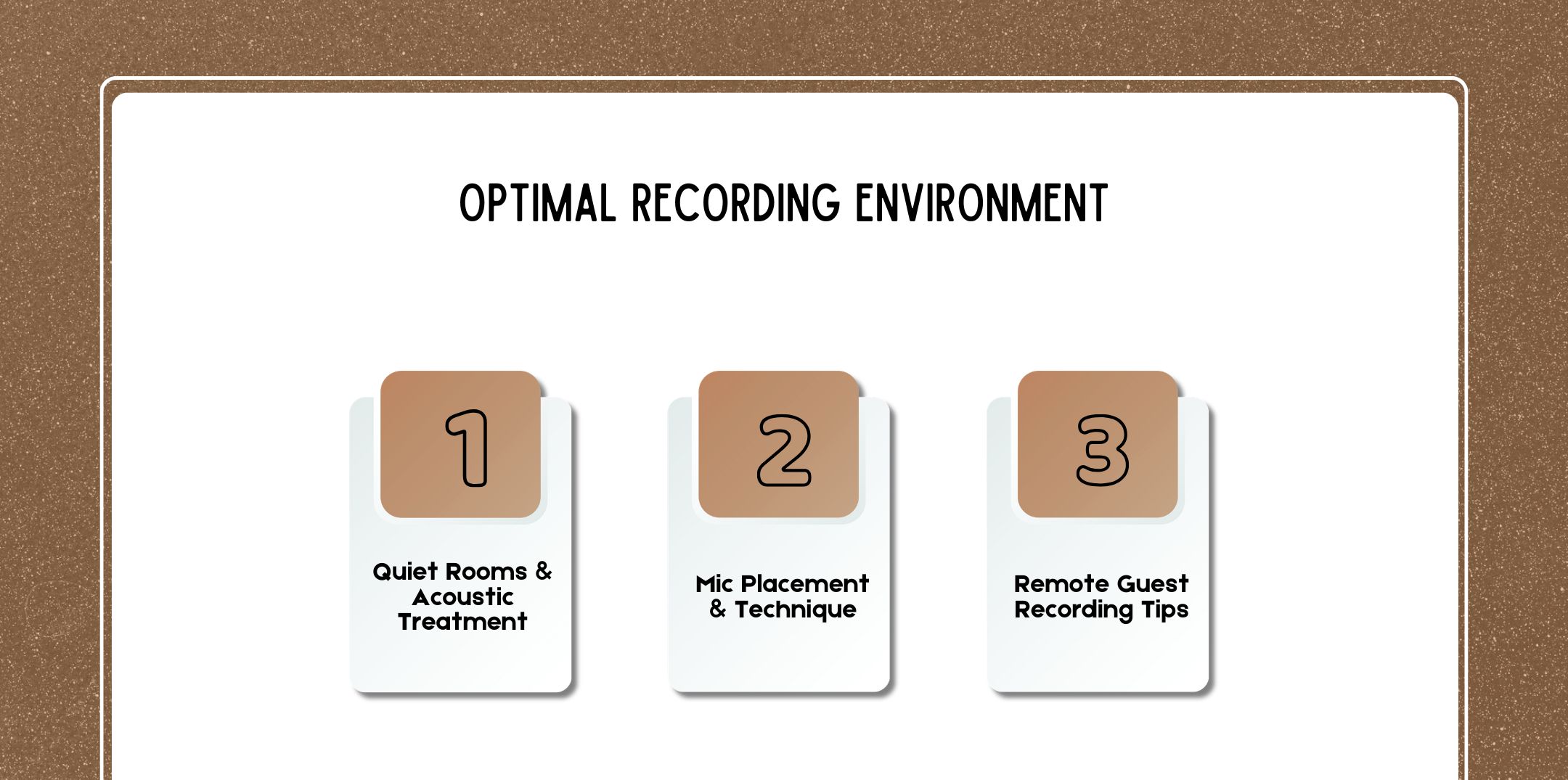 Optimal Recording Environment