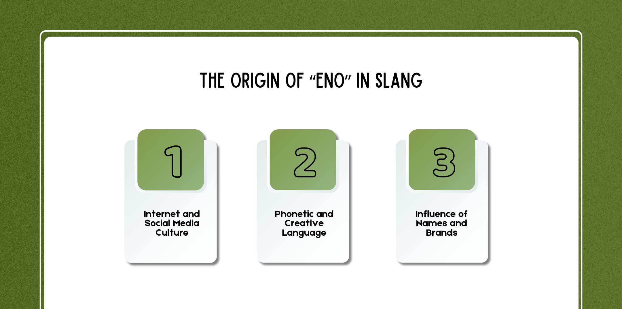 The Origin of “Eno” in Slang