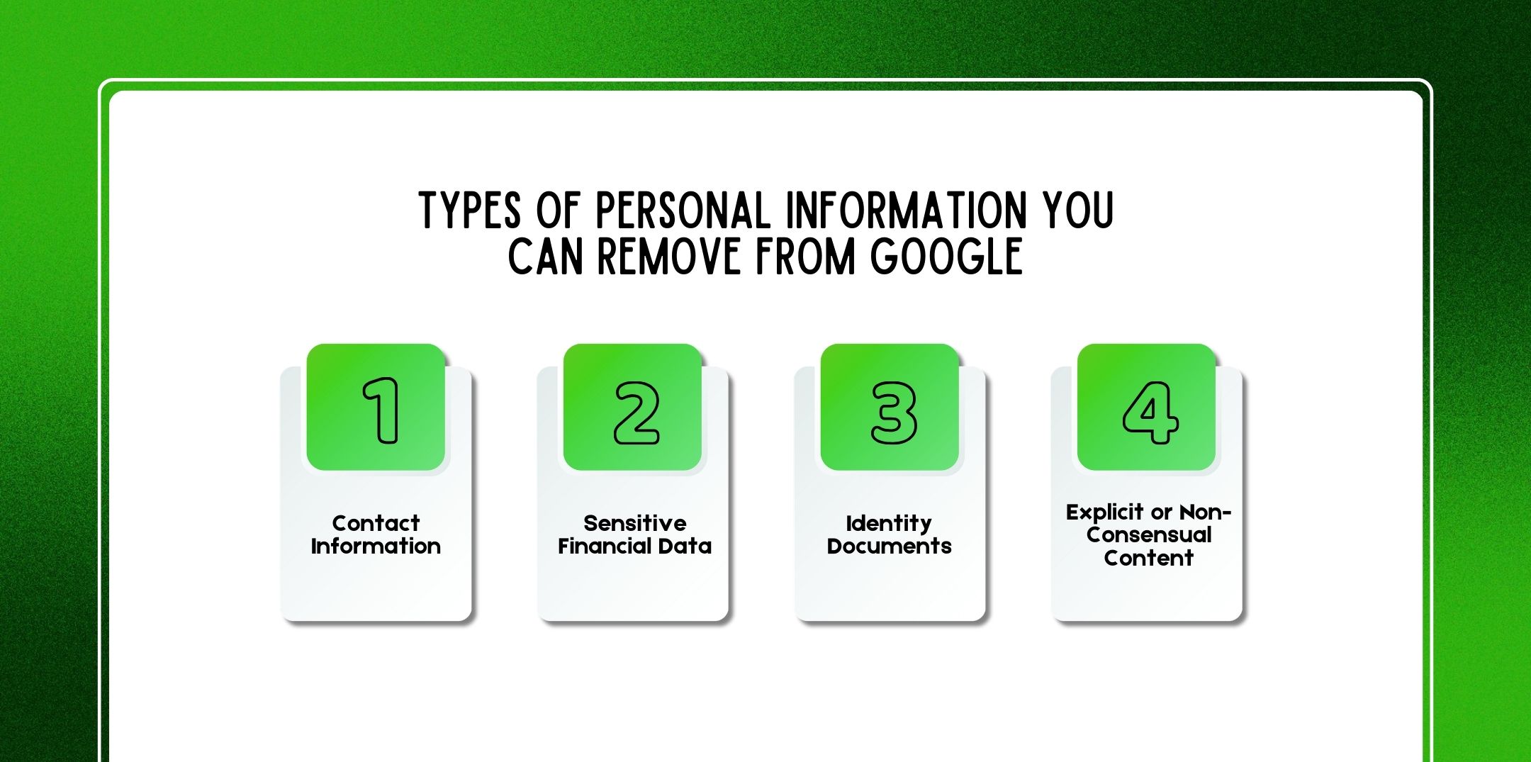 Types of Personal Information You Can Remove From Google