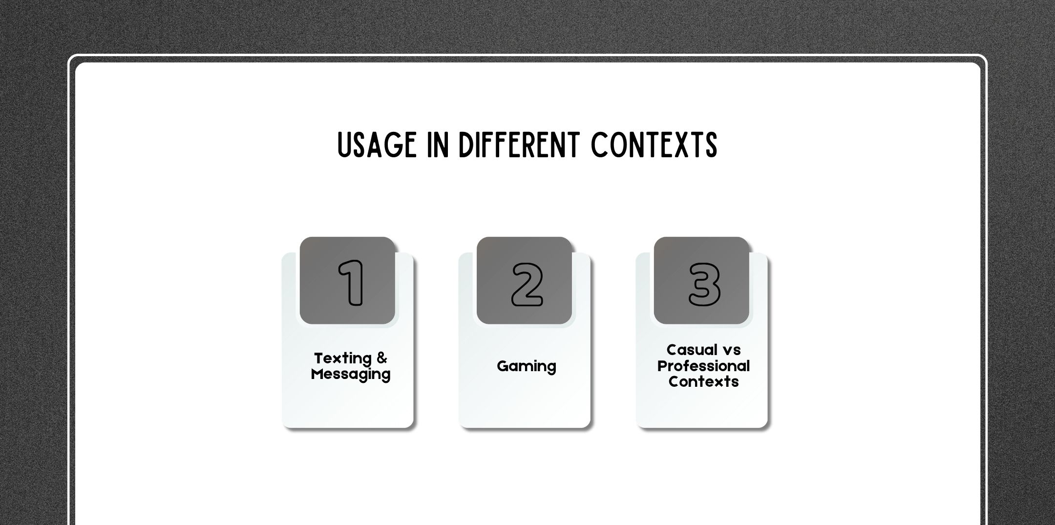 Usage in Different Contexts