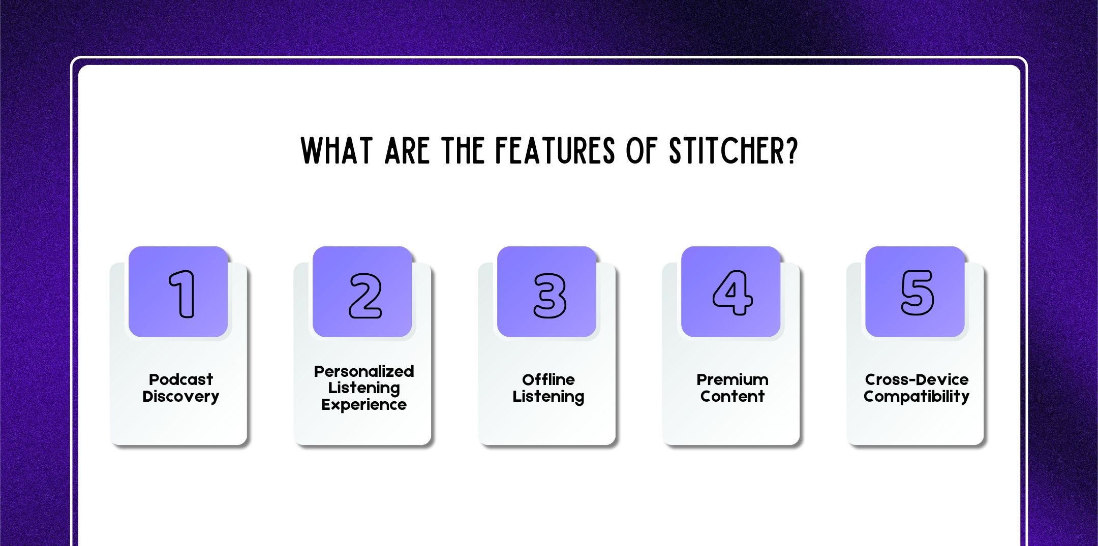 What are the Features of Stitcher