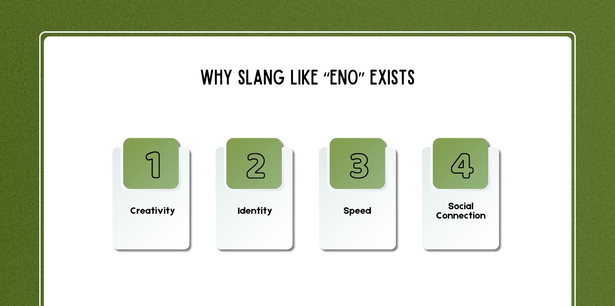 Why Slang Like “Eno” Exists